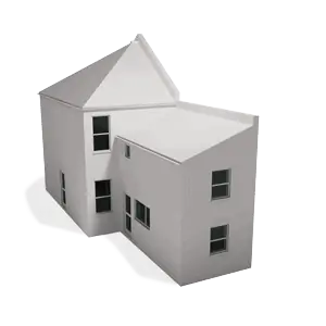 3D Semi-Detached Before Plan